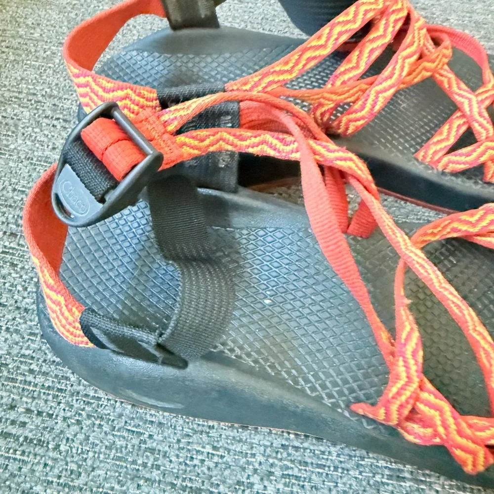 Chaco Red and Orange Women's Sandals - Picture 3 of 8